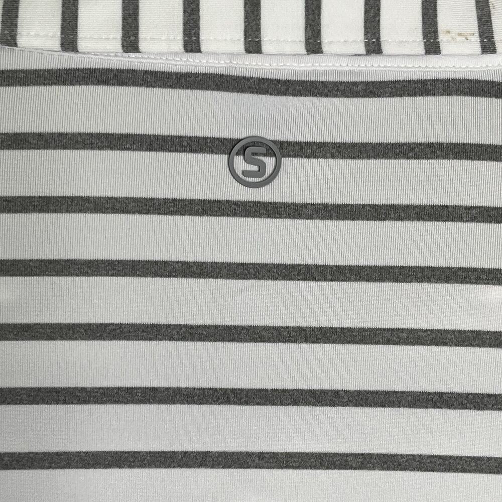 Stitch Vintage Lot Of 2 Polo Shirts Men’s M/L Gray Stripe Golf Stretch - Picture 7 of 16